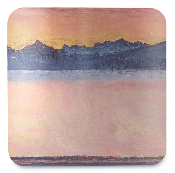 Podkładka pod kubek Genfersee mit Mont-Blanc im Morgenrot Ferdinand Hodler