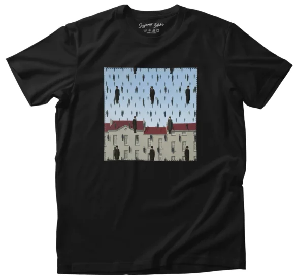 Koszulka z naszywką Spadanie René Magritte