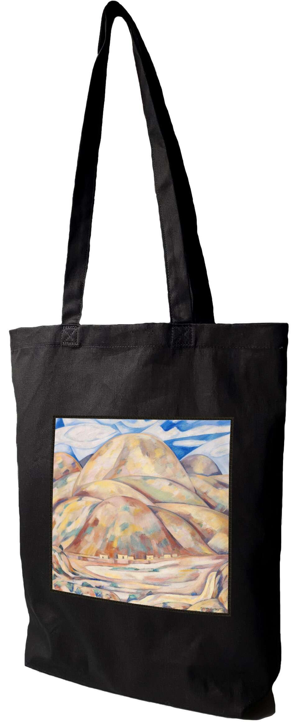 Torba z naszywką Krajobraz nr 3, Kopalnie gotówki, Nowy Meksyk Marsden Hartley, Czarna