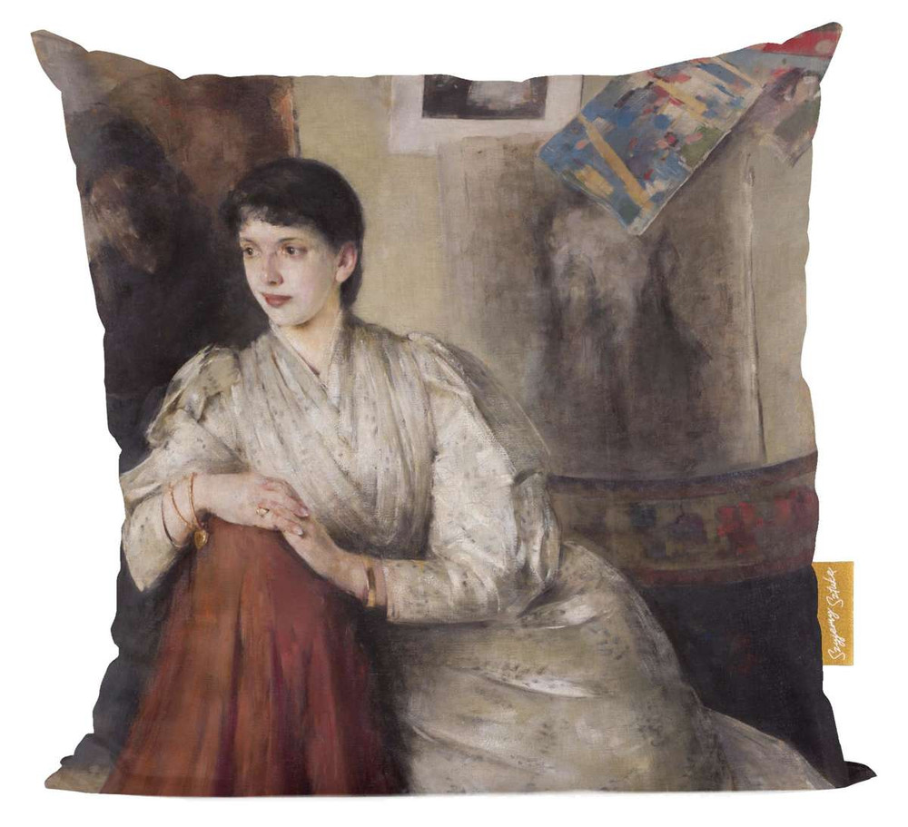 Poduszka Portret kobiety w białej sukni Olga Boznańska