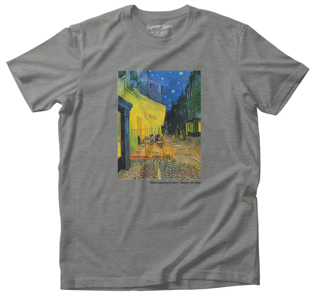 Koszulka z nadrukiem Taras kawiarni w nocy Vincent Van Gogh
