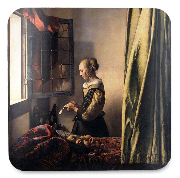 Podkładka pod kubek Dziewczyna czytająca list przy otwartym oknie Jan Vermeer