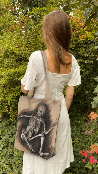 Torba na ramię shopper Studium szkieletu Władysław Podkowiński