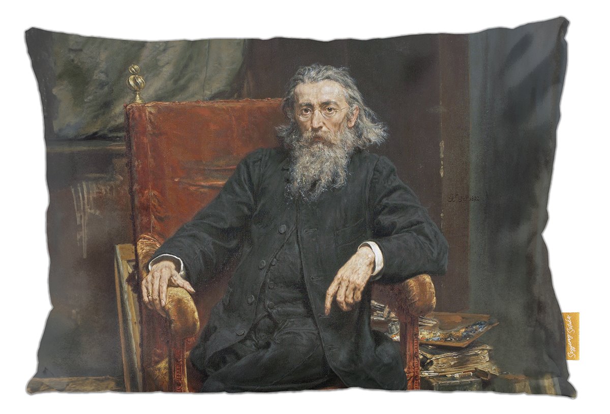 Poduszka dekoracyjna na prezent z obrazem Autoportret Jan Matejko Szyjemy Sztukę