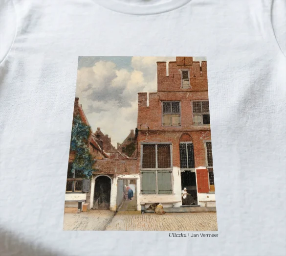 Koszulka z nadrukiem Uliczka Jan Vermeer