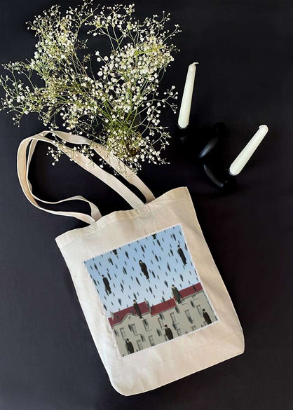 Torba z naszywką Spadanie René Magritte