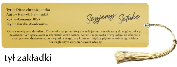 Zakładka do książki Dirce chrześcijańska Henryk Siemiradzki