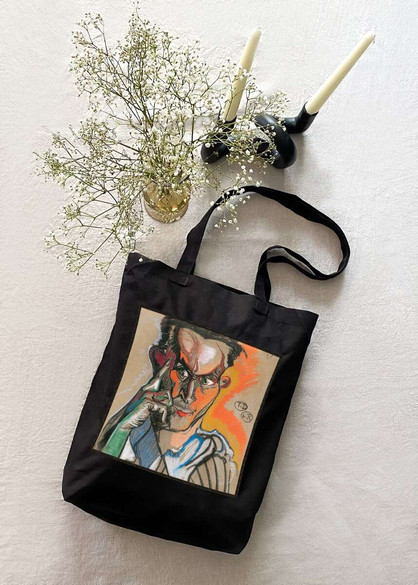 Torba z naszywką Autoportret, 1918 Witkacy