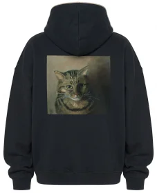 Bluza oversize Studium głowy kota tabby Louis Wain