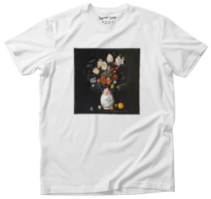 Koszulka z naszywką Kwiaty w wazonie Judith Leyster