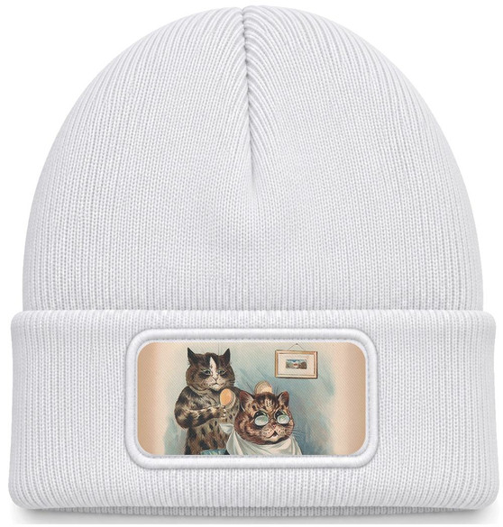 Czapka zimowa Koty Louisa Waina Louis Wain – biała