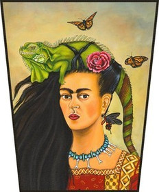 Ekran Frida z legwanem – portret inspirowany Fridą Kahlo