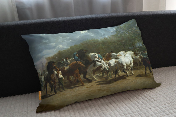 Poduszka Targ koni Rosa Bonheur