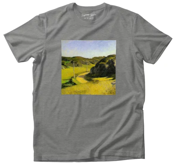 Koszulka z naszywką Droga w Maine Edward Hopper