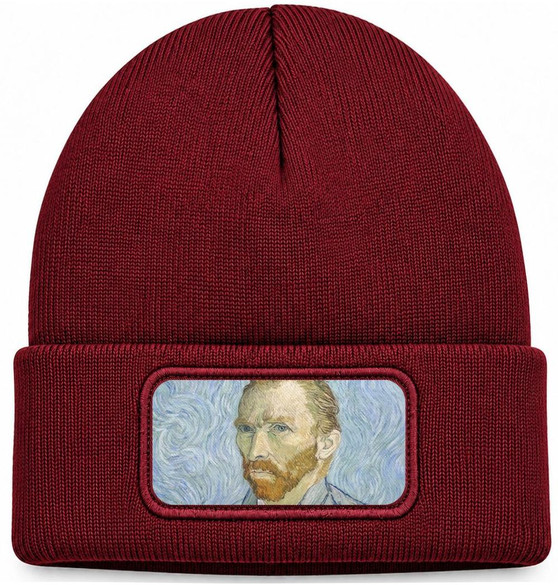 Czapka zimowa Autoportret (F627) Vincent Van Gogh – bordowa