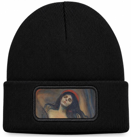 Czapka zimowa Madonna Edvard Munch – czarna