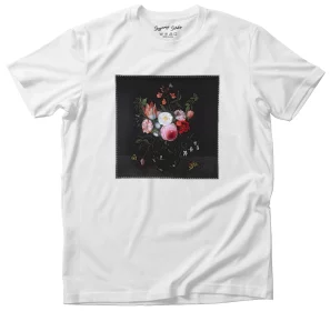 Koszulka z naszywką Wiosenne kwiaty w szklanym wazonie Jan van Kessel (starszy)