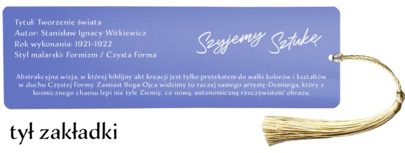 Zakładka do książki Tworzenie świata Witkacy