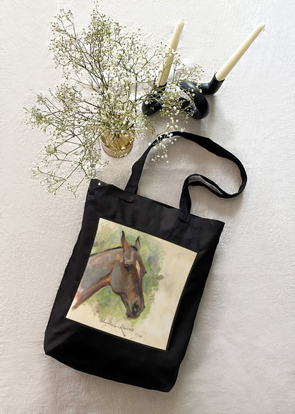 Torba z naszywką Głowa gniadego konia Wojciech Kossak