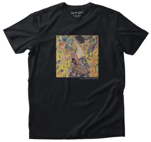 Koszulka z nadrukiem Dama z wachlarzem Gustav Klimt