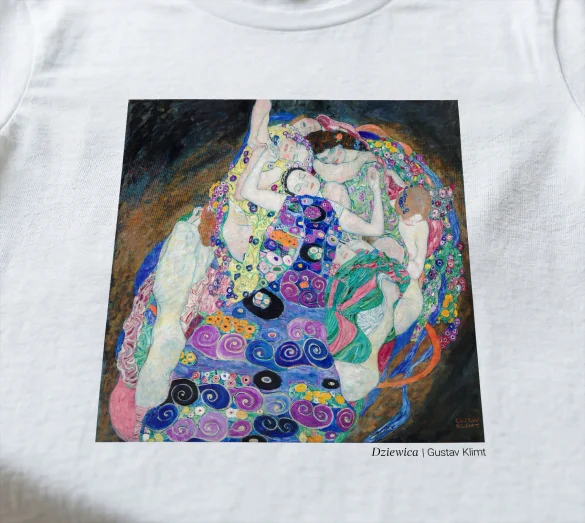 Koszulka z nadrukiem Dziewica Gustav Klimt