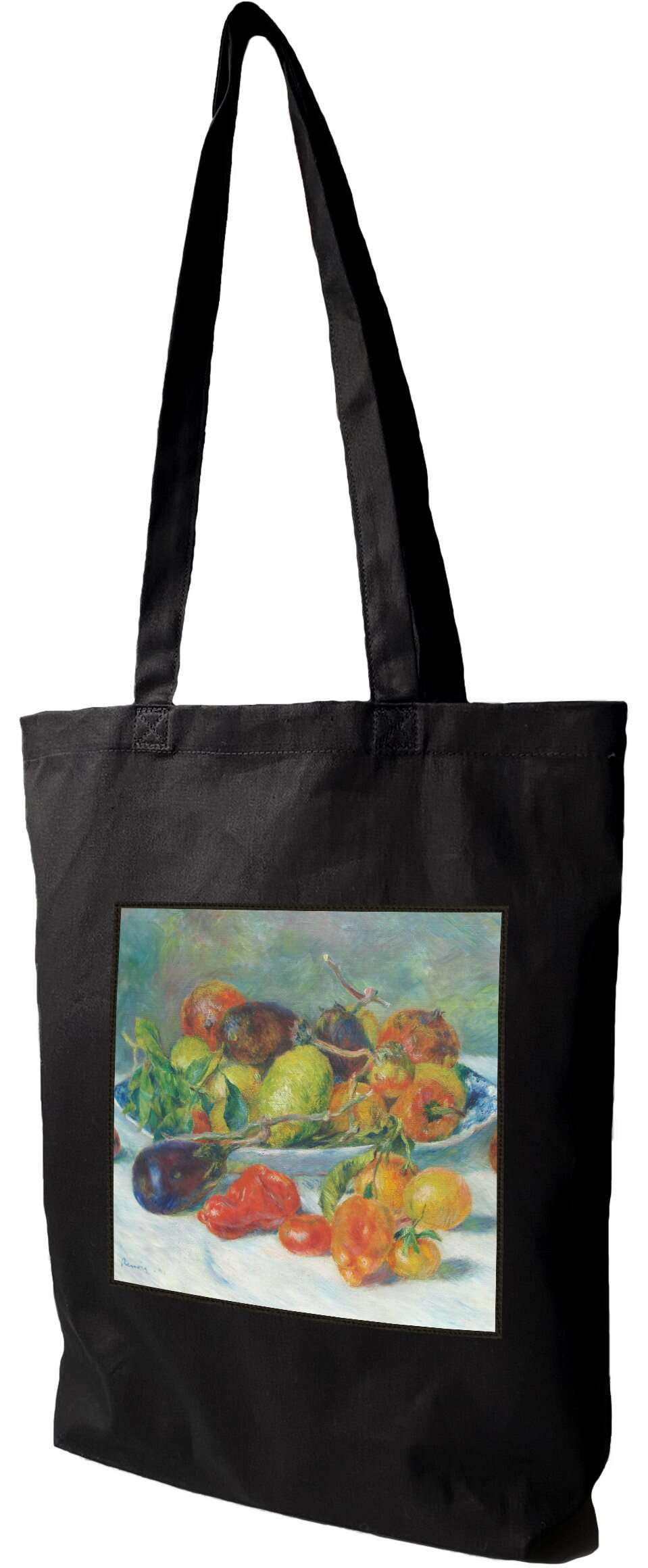 Torba z naszywką Owoce Midi Pierre-Auguste Renoir, Czarna
