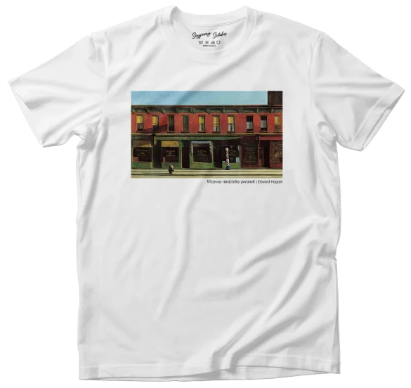 Koszulka z nadrukiem Wczesny niedzielny poranek Edward Hopper