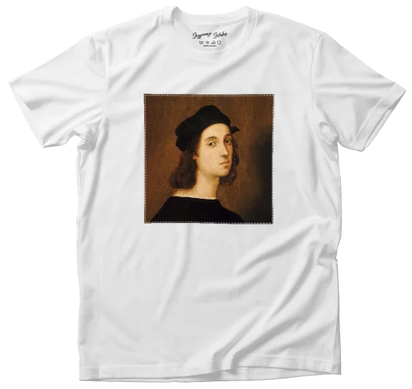 Koszulka z naszywką Autoportret Rafael Santi