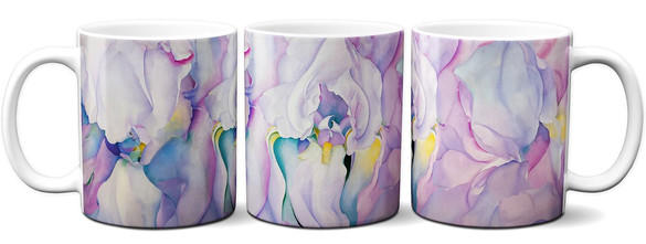 Kubek Biały irys Georgia O’Keeffe