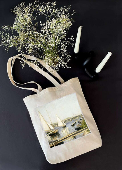 Torba z naszywką Żaglówki w Argenteuil Gustave Caillebotte