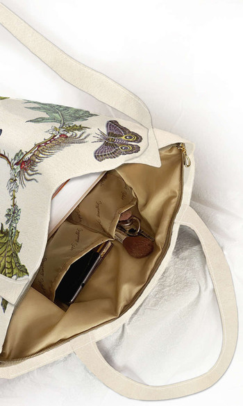 Torba na ramię shopper Metamorfoza owadów Surinamensium Maria Sibylla Merian