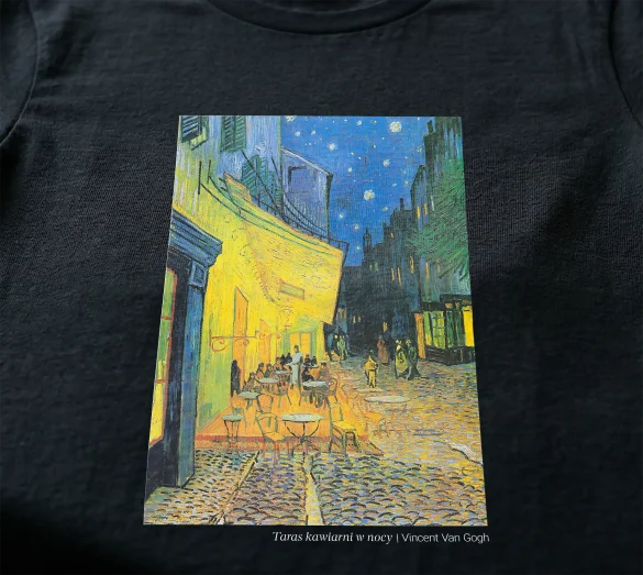 Koszulka z nadrukiem Taras kawiarni w nocy Vincent Van Gogh