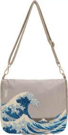 Torebka damska welurowa Wielka Fala w Kanagawie Katsushika Hokusai