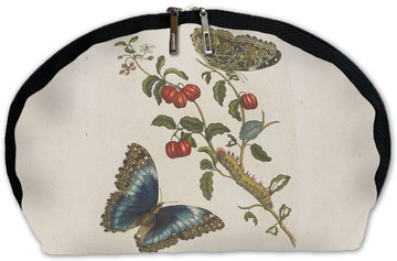Kosmetyczka Great Blue Butterflies and Red Fruits Maria Sibylla Merian