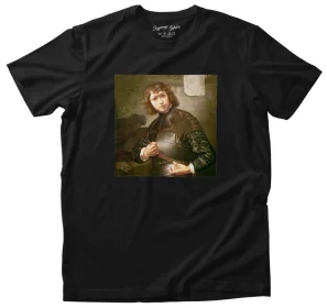 Koszulka z naszywką Młody mężczyzna w złotej zbroi Rembrandt