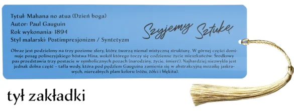 Zakładka do książki Mahana no atua (Dzień Boga) Paul Gauguin