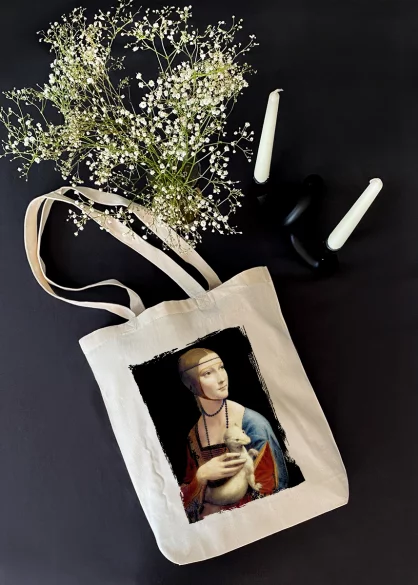 Torba bawełniana Dama z gronostajem Leonardo da Vinci