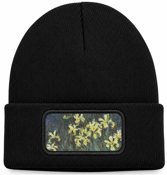 Czapka zimowa Irysy Claude Monet – czarna