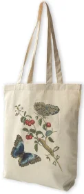 Torba bawełniana Great Blue Butterflies and Red Fruits Maria Sibylla Merian