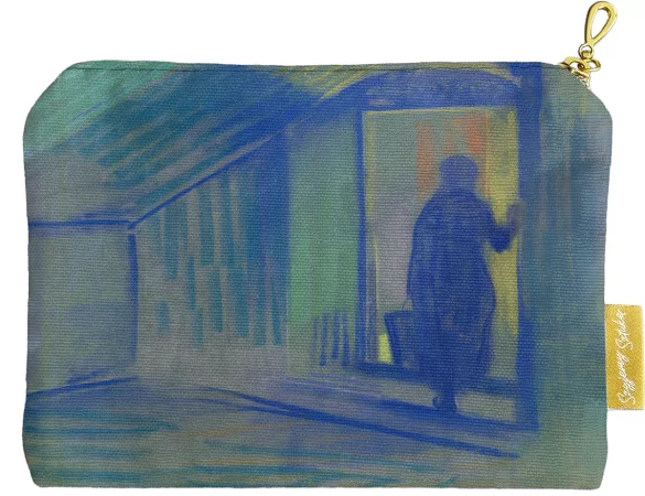 Kosmetyczka mini Alte Frau beim Betreten von Schloss Pretzfeld (Stara kobieta wchodząca do zamku Pretzfeld) Curt Herrmann