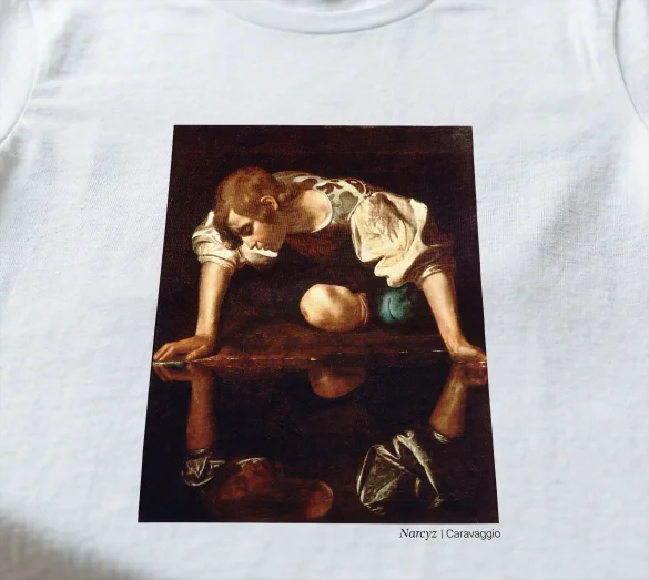 Koszulka z nadrukiem Narcyz Caravaggio