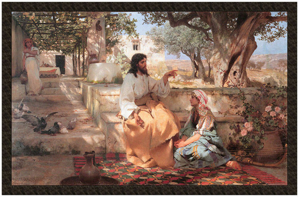 Naszywka Chrystus w domu Marii i Marty Henryk Siemiradzki