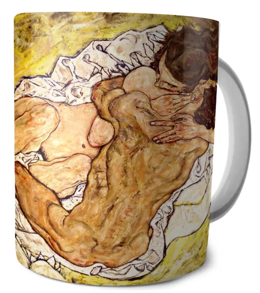 Kubek The Embrace (1917) Egon Schiele