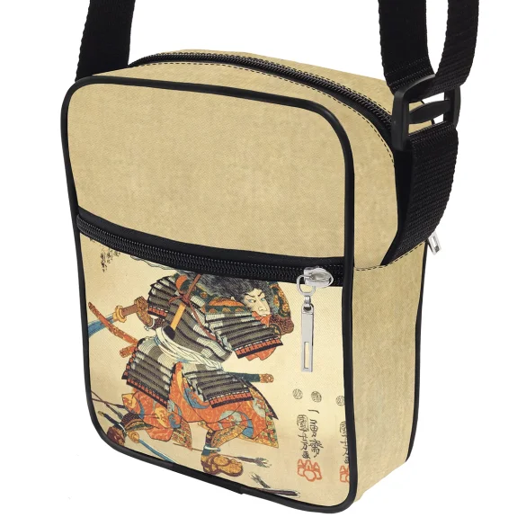 Torba Listonoszka Sakuri Takichi Kiyokazu podczas wyprowadzania ciosu swoją Naginatą Utagawa Kuniyoshi