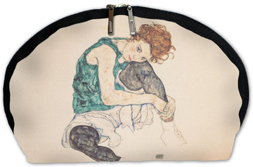 Kosmetyczka Siedząca kobieta z podniesionym kolanem Egon Schiele