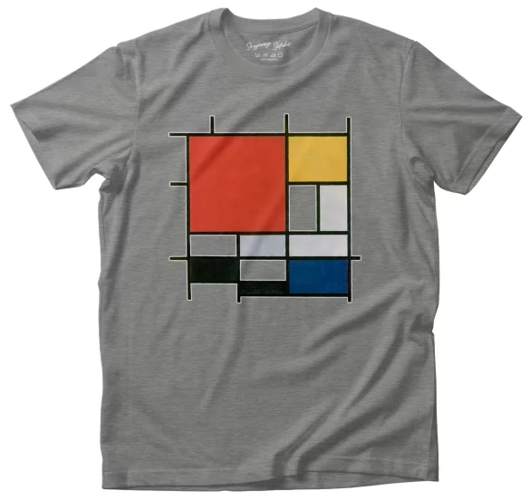 Koszulka Kompozycja w czerwieni, żółci, błękicie i czerni Piet Mondrian