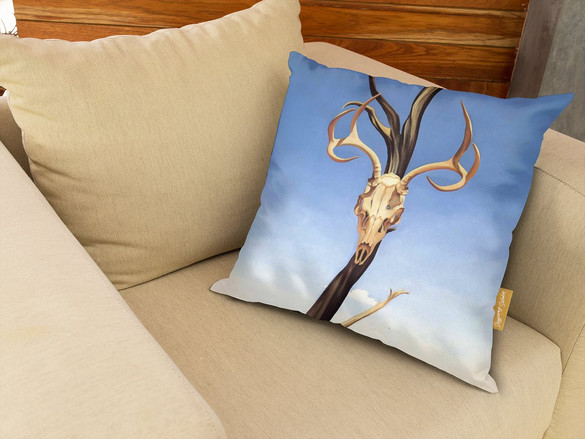 Poduszka Czaszka jelenia Georgia O’Keeffe