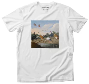 Koszulka z naszywką Czaple i kaczki na rzece Jan van Kessel (starszy)