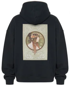 Bluza oversize Bizantyjskie głowy: brunetka Alfons Mucha