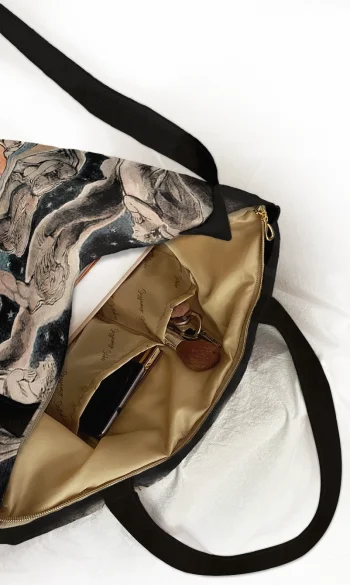 Torba na ramię shopper Behemoth i lewiatan William Blake
